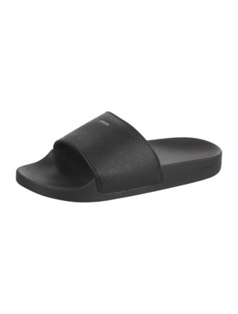 Sandro Embossed Leather Slides