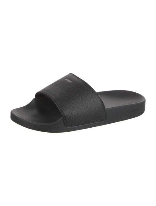 Sandro Embossed Leather Slides