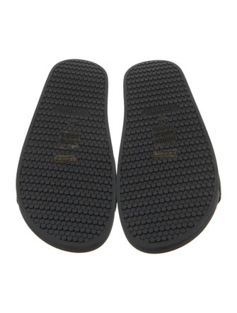 Sandro Embossed Leather Slides