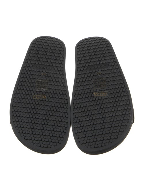 Sandro Embossed Leather Slides
