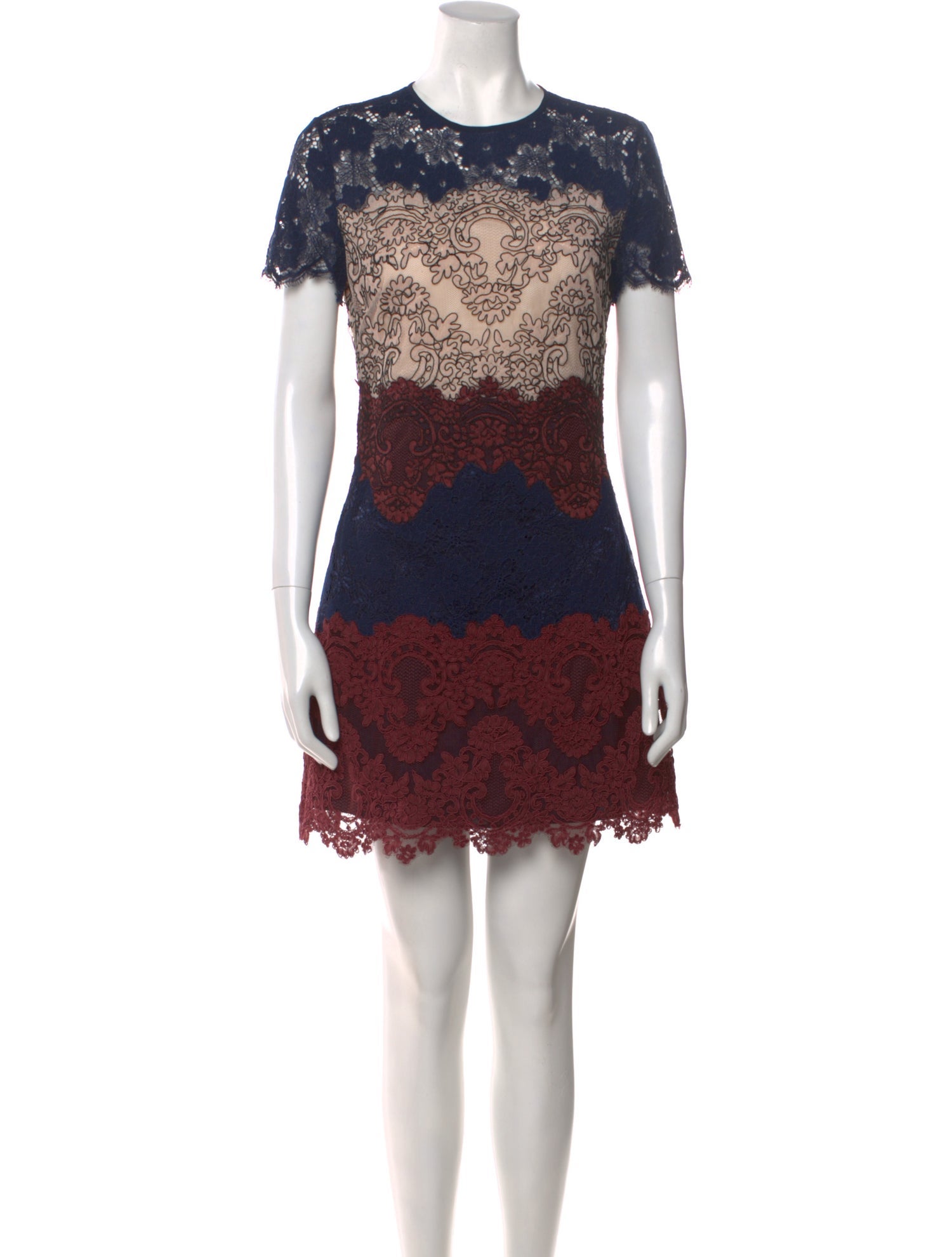 Sandro Lace Pattern Mini Dress