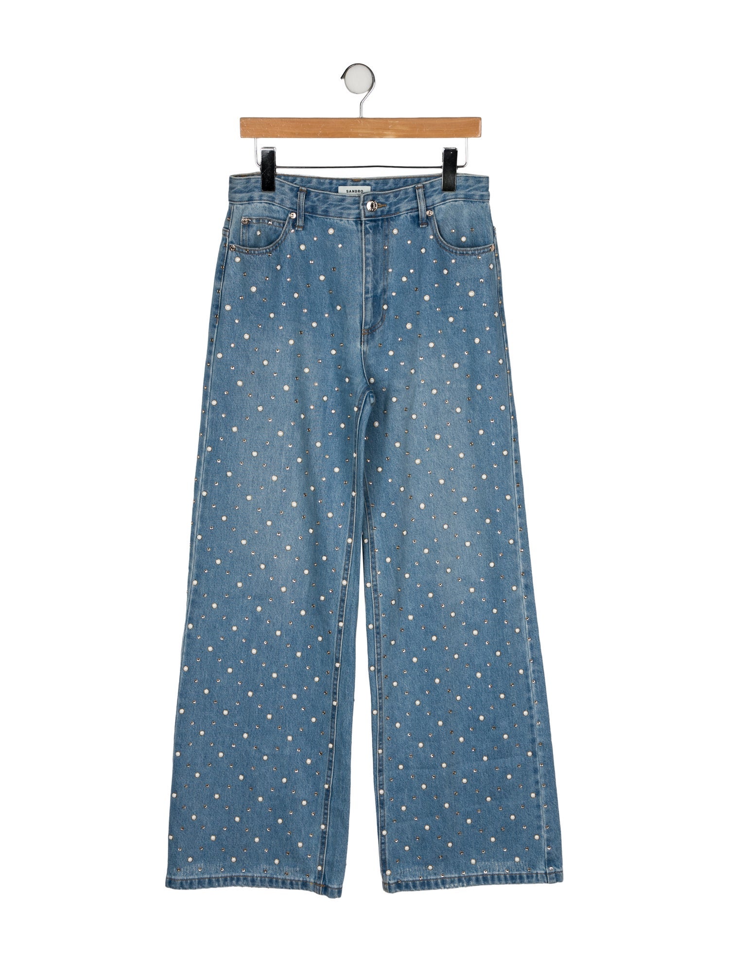 Sandro High-Rise Wide Leg Jeans