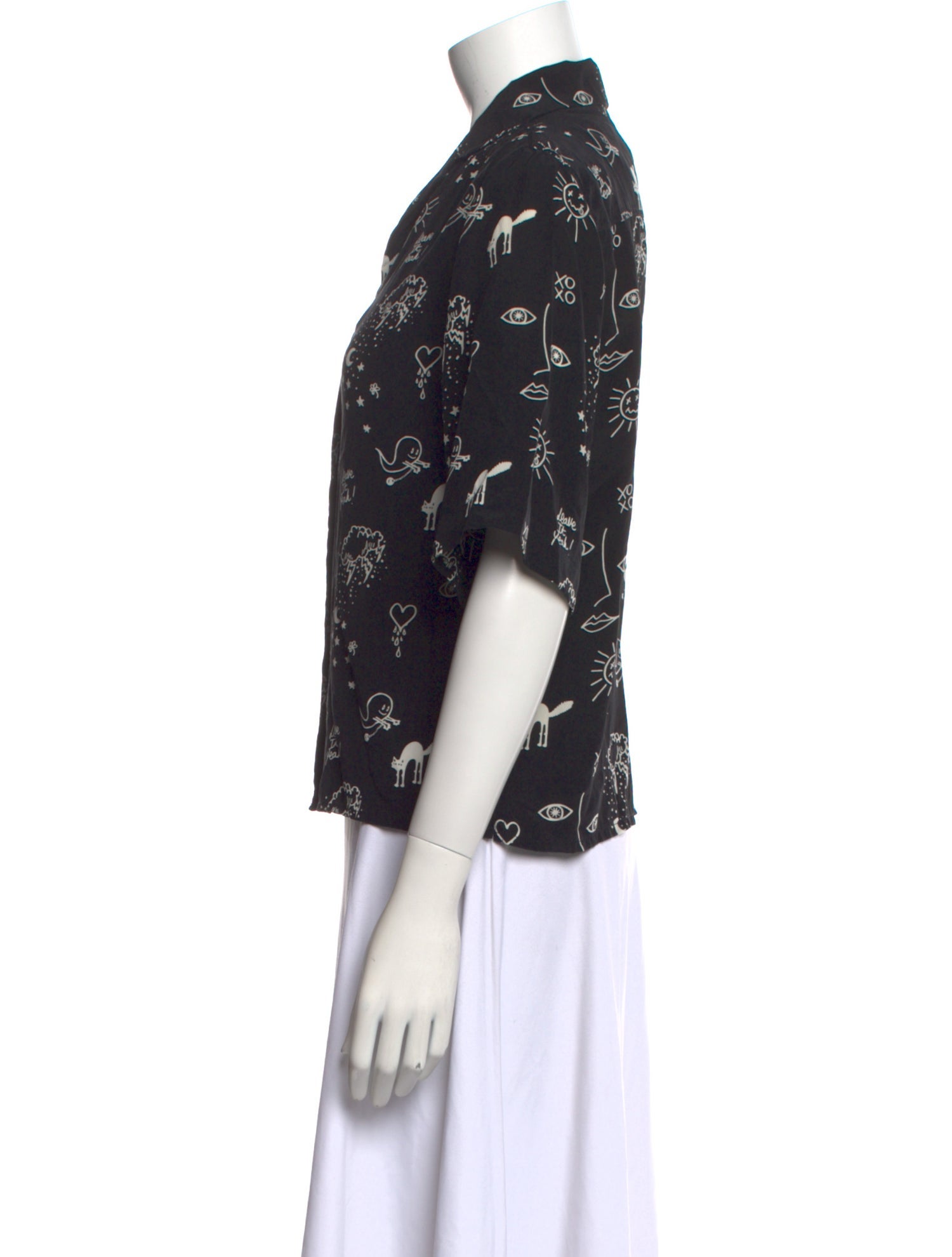 Sandro Silk Printed Top