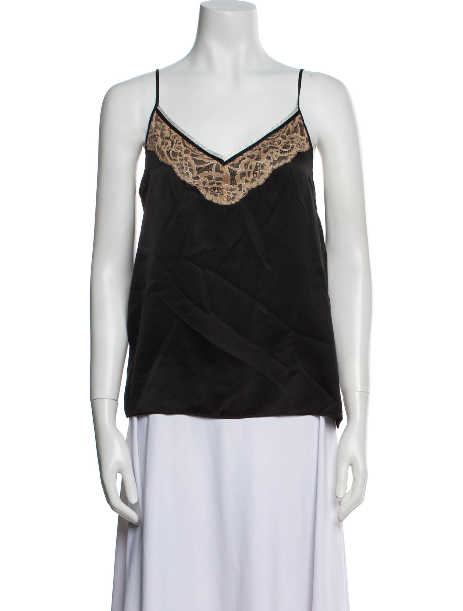 Sandro Silk V-Neck Top