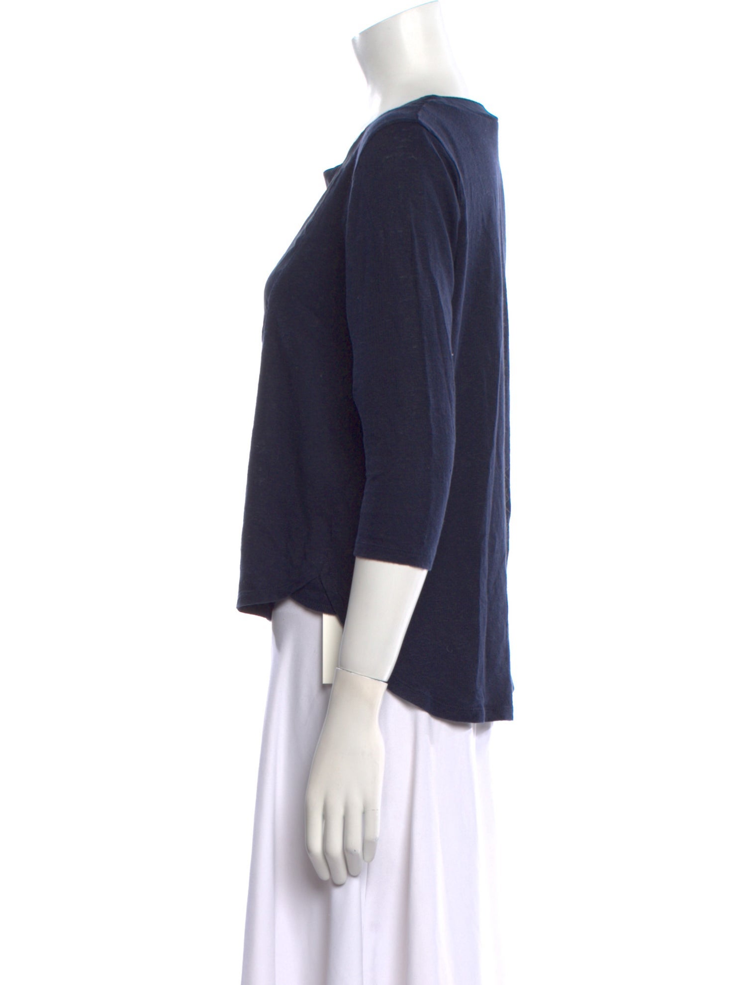 Sandro Linen V-Neck Crop Top