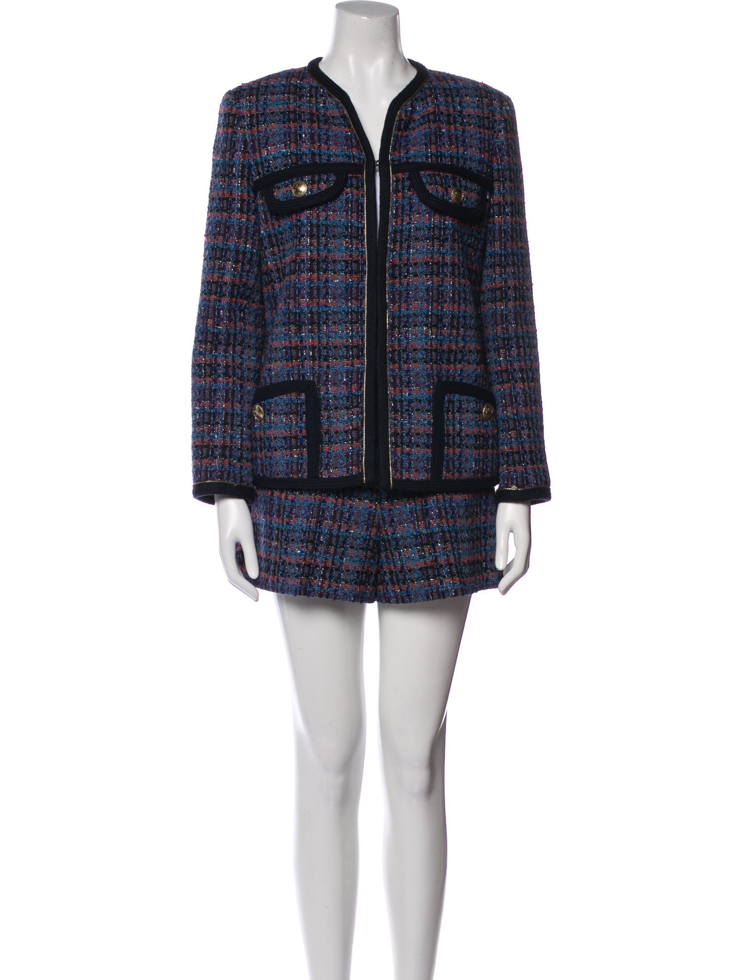 Sandro Tweed Pattern Skirt Set