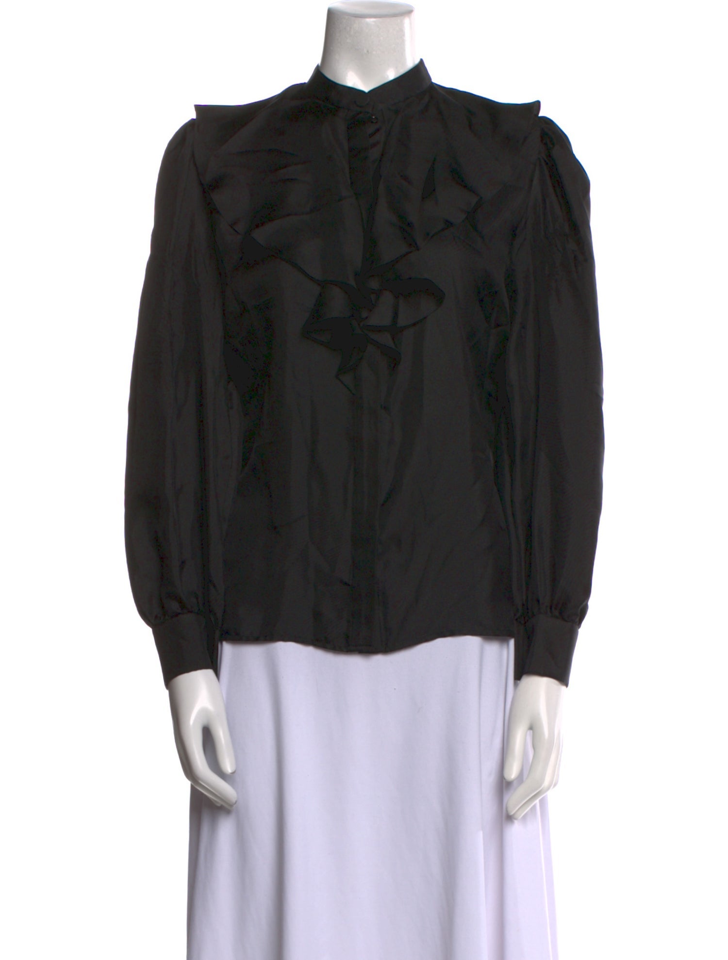 Sandro Silk Mock Neck Blouse