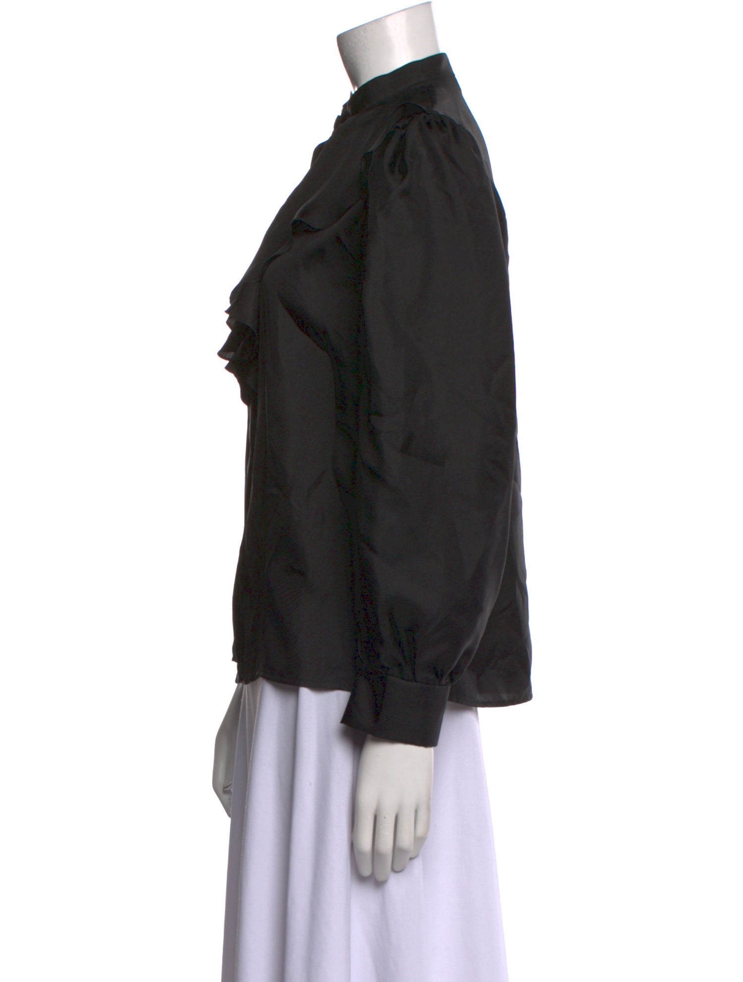 Sandro Silk Mock Neck Blouse