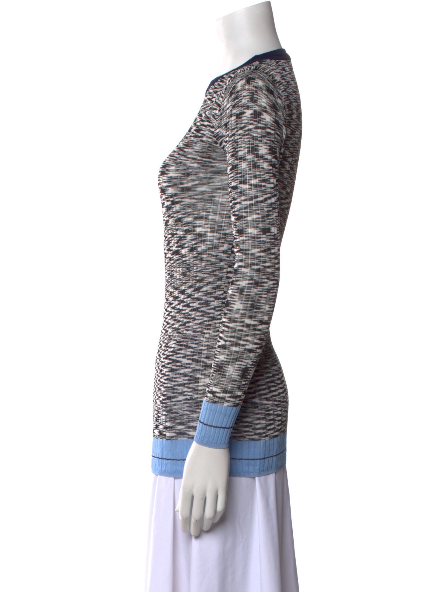 Sandro Striped Crew Neck Sweater