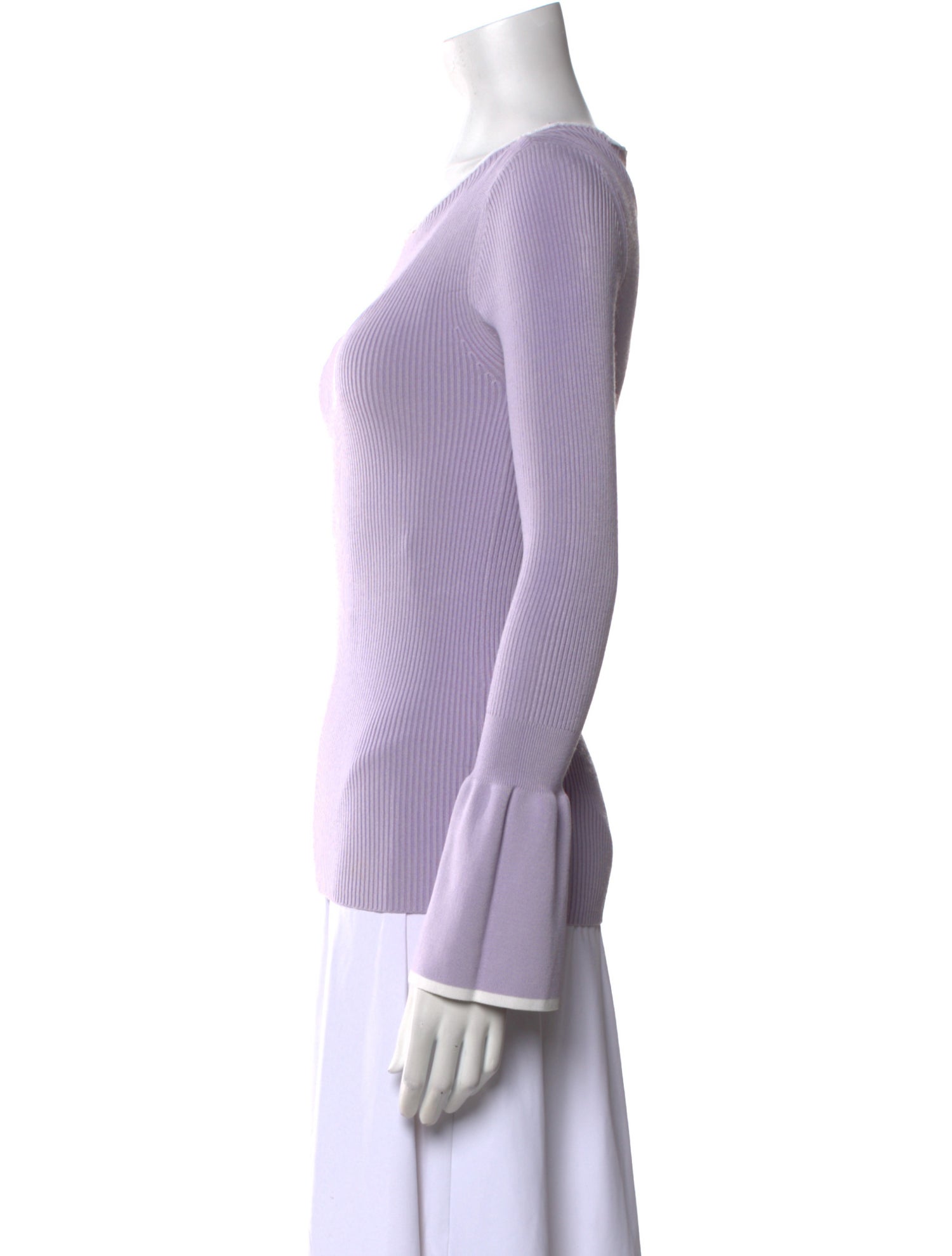 Sandro Scoop Neck Long Sleeve Top