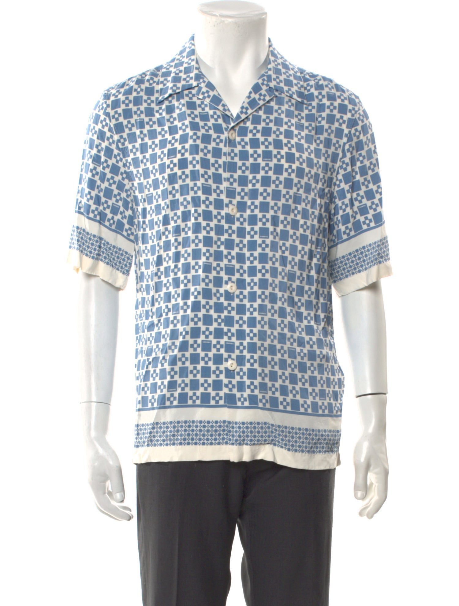 Sandro Graphic Print Short Sleeve Shirt