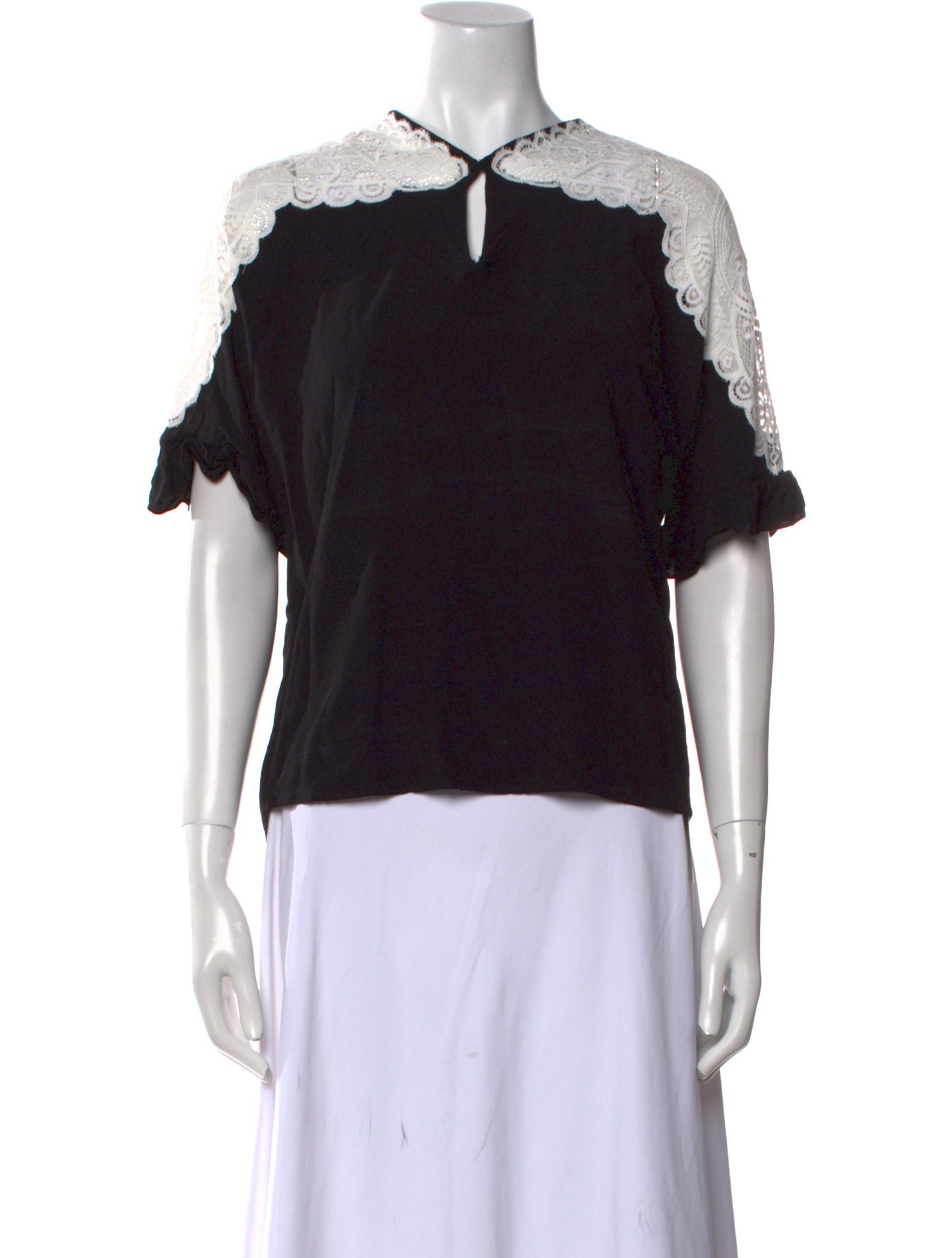 Sandro V-Neck Short Sleeve Top