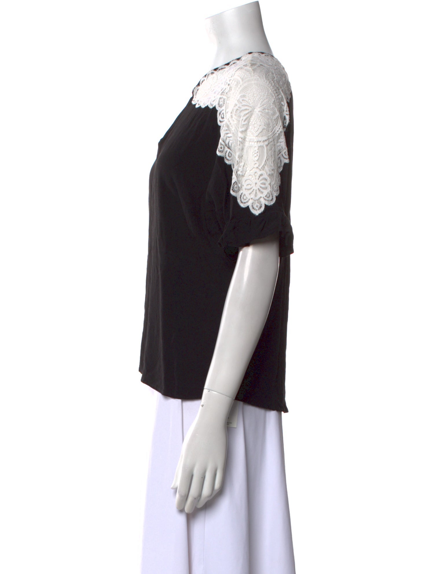 Sandro V-Neck Short Sleeve Top