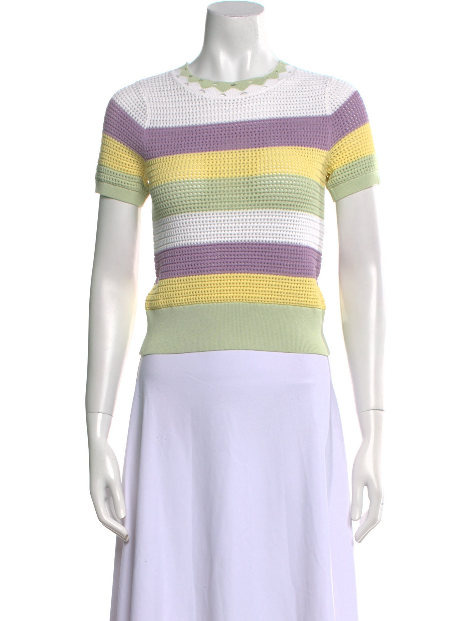 Sandro Striped Crew Neck Sweater