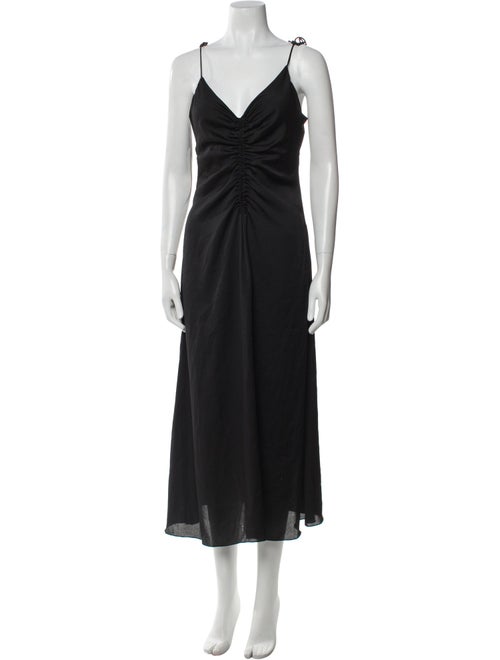 Sandro V-Neck Midi Length Dress