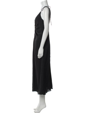 Sandro V-Neck Midi Length Dress