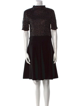 Sandro Polka Dot Print Knee-Length Dress