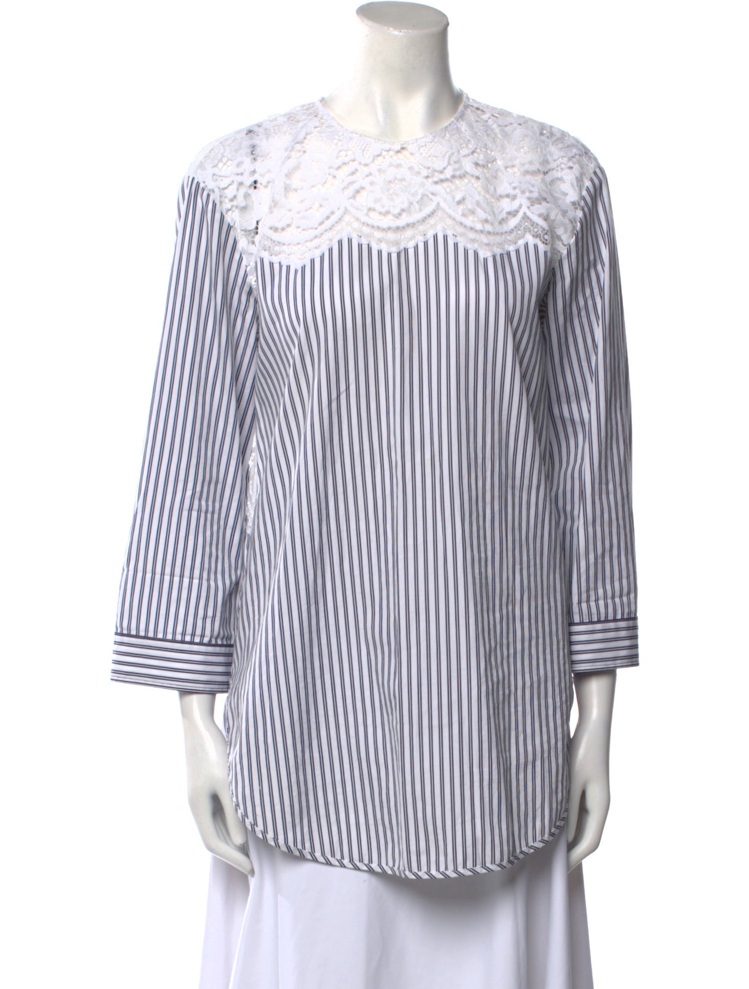 Sandro Striped Crew Neck Tunic
