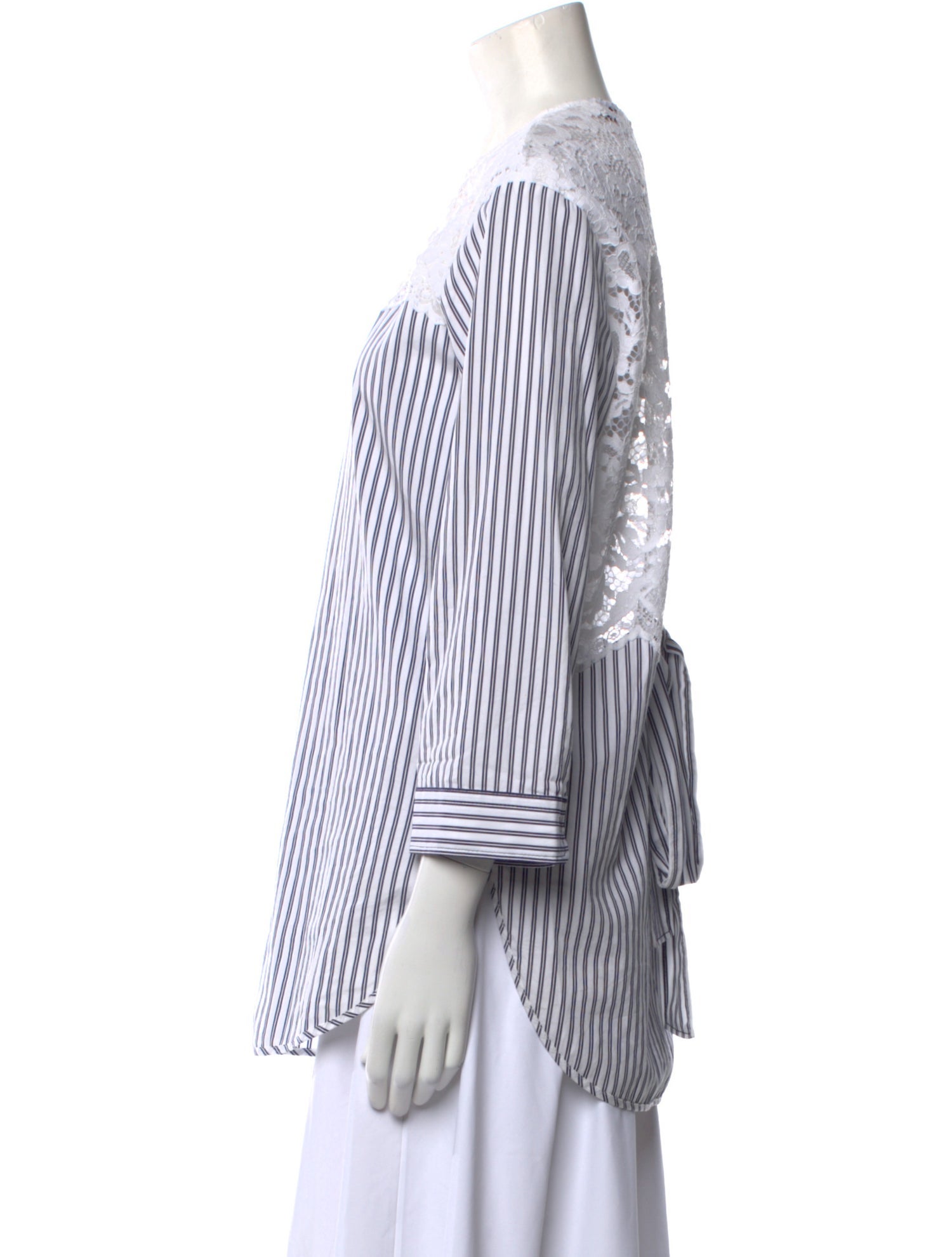 Sandro Striped Crew Neck Tunic