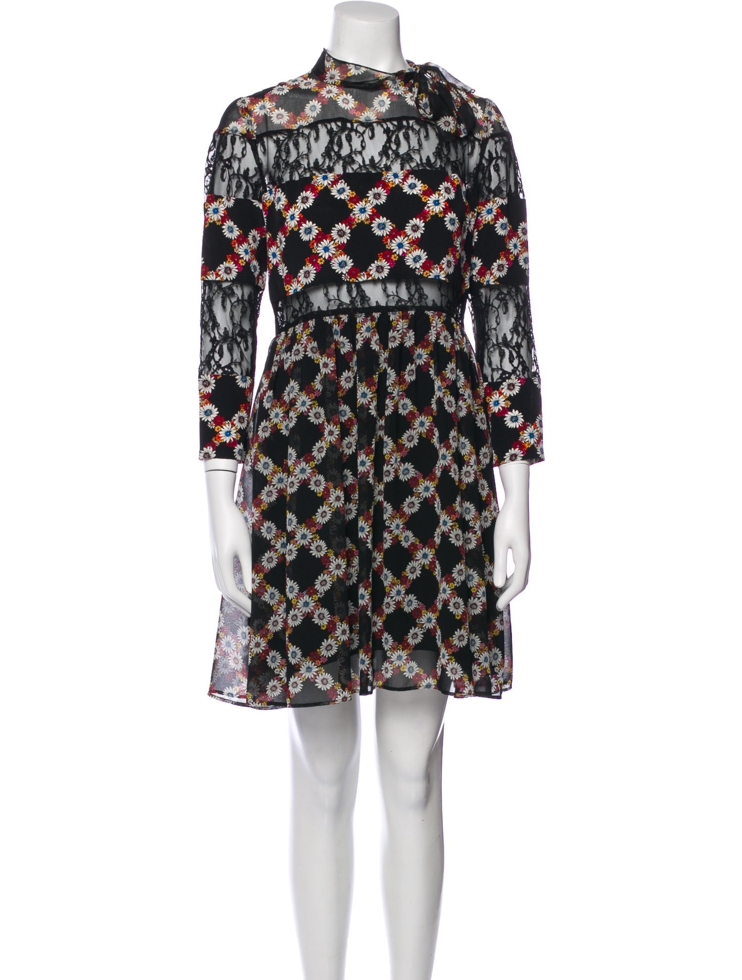 Sandro Floral Print Mini Dress
