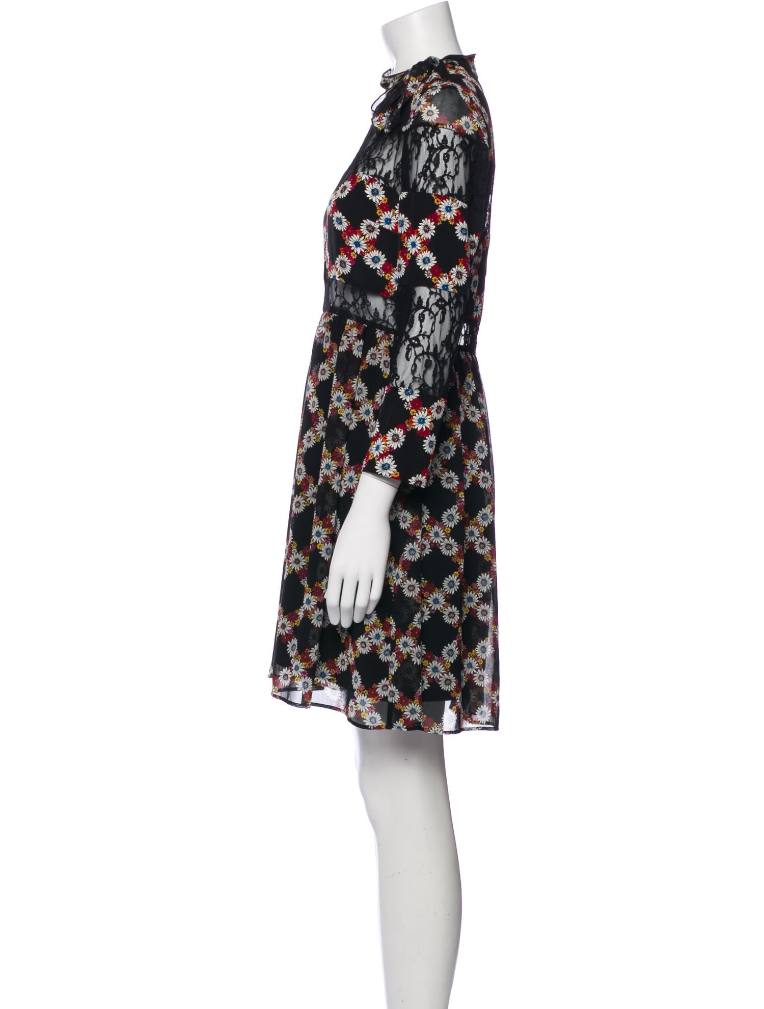 Sandro Floral Print Mini Dress