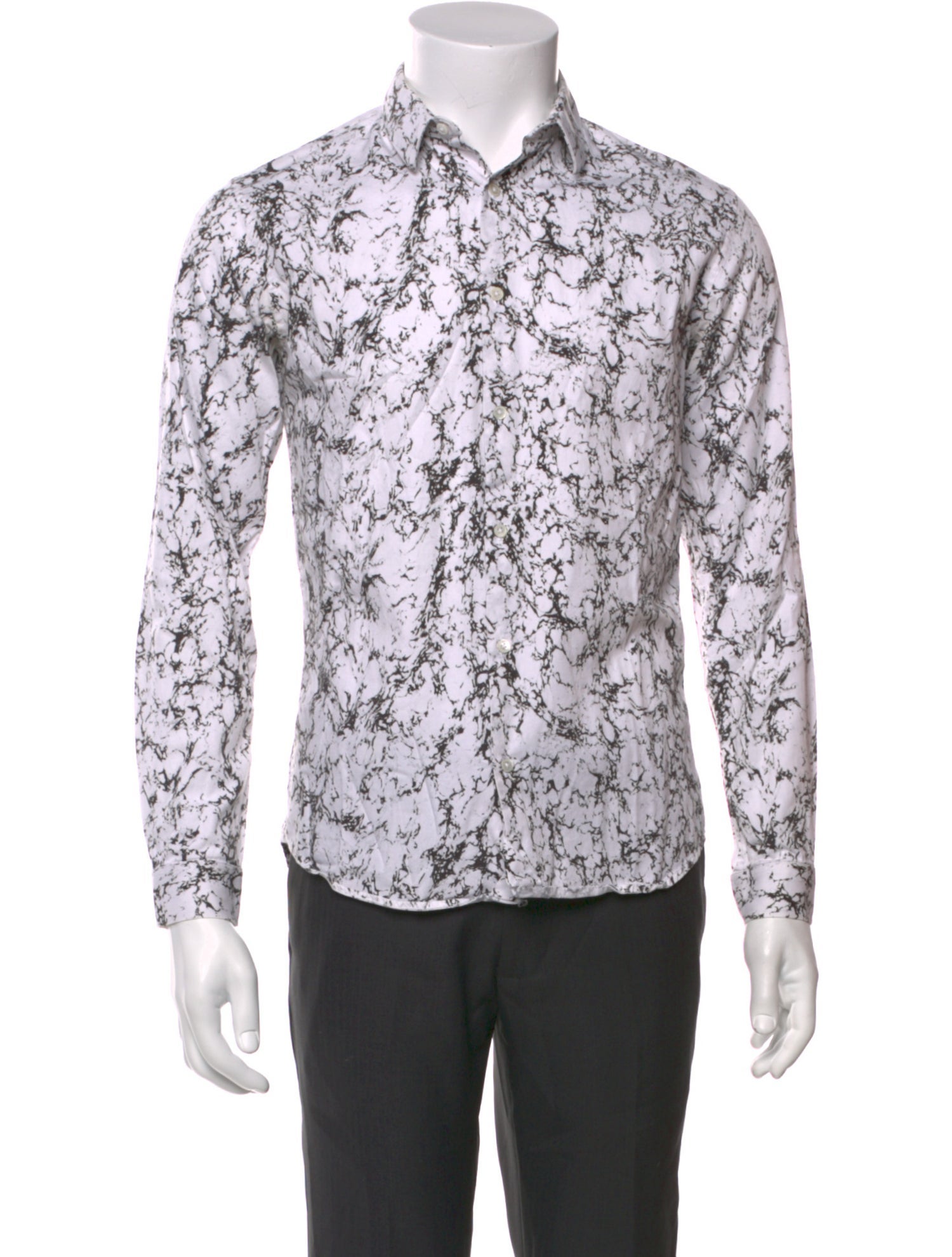 Sandro Printed Long Sleeve Shirt