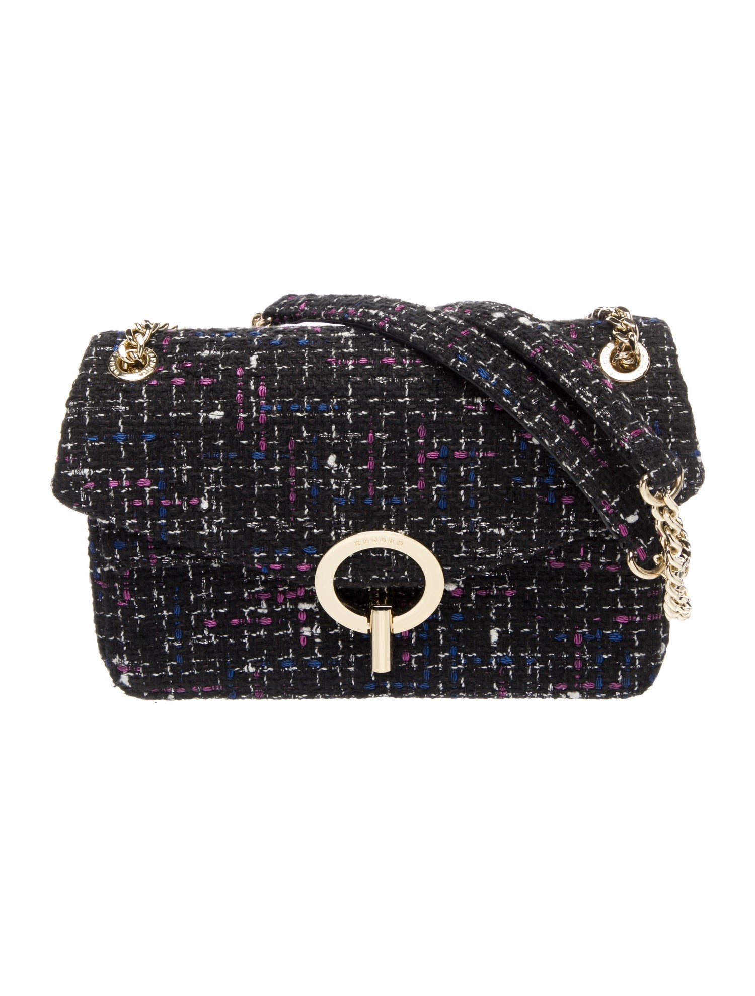 Sandro Tweed Shoulder Bag