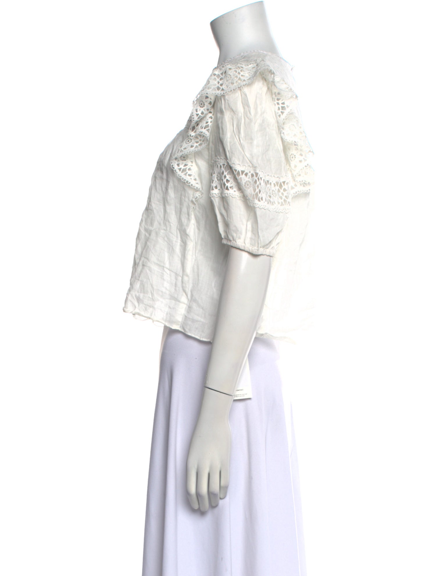 Sandro Crew Neck Short Sleeve Crop Top