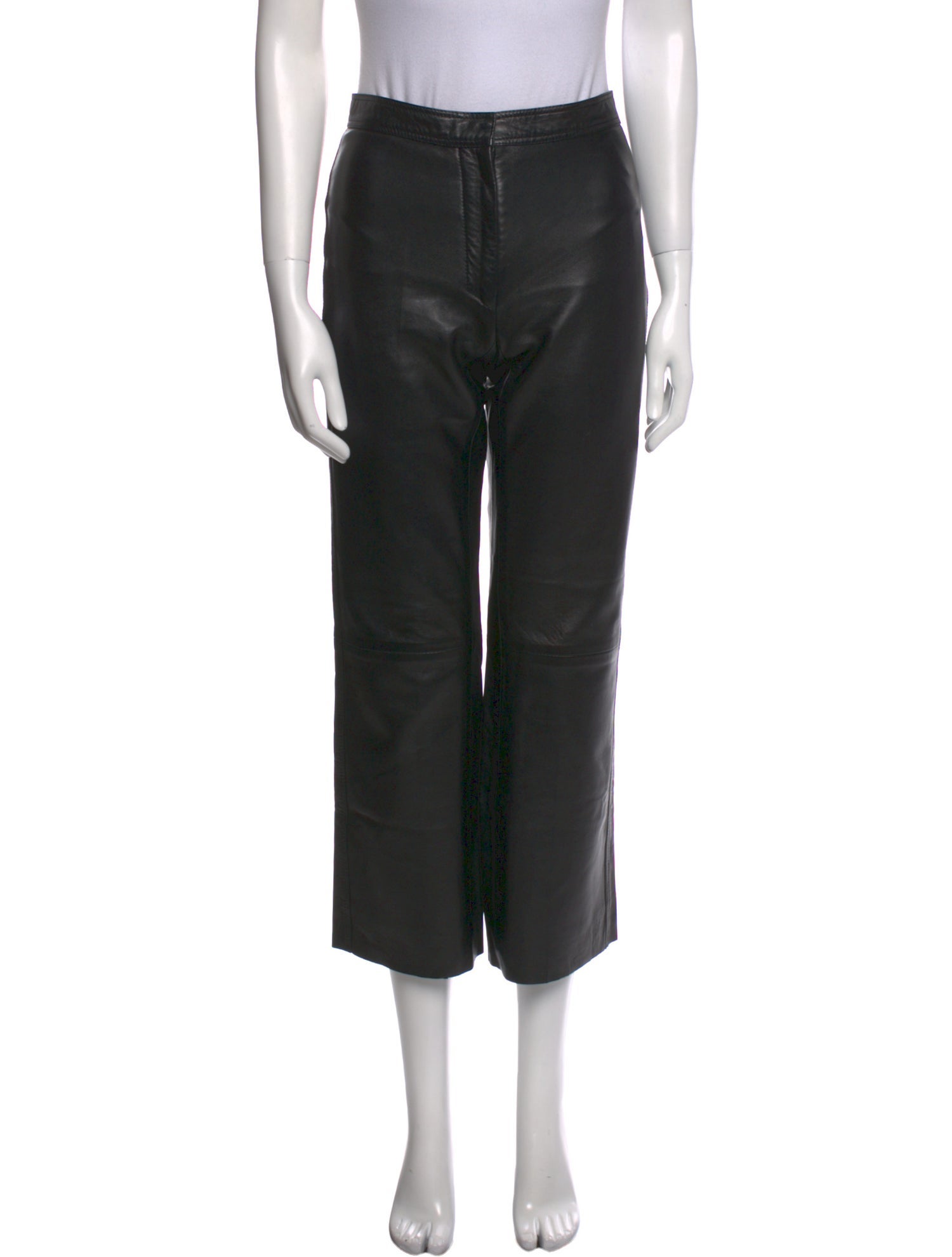 Sandro Leather Wide Leg Pants