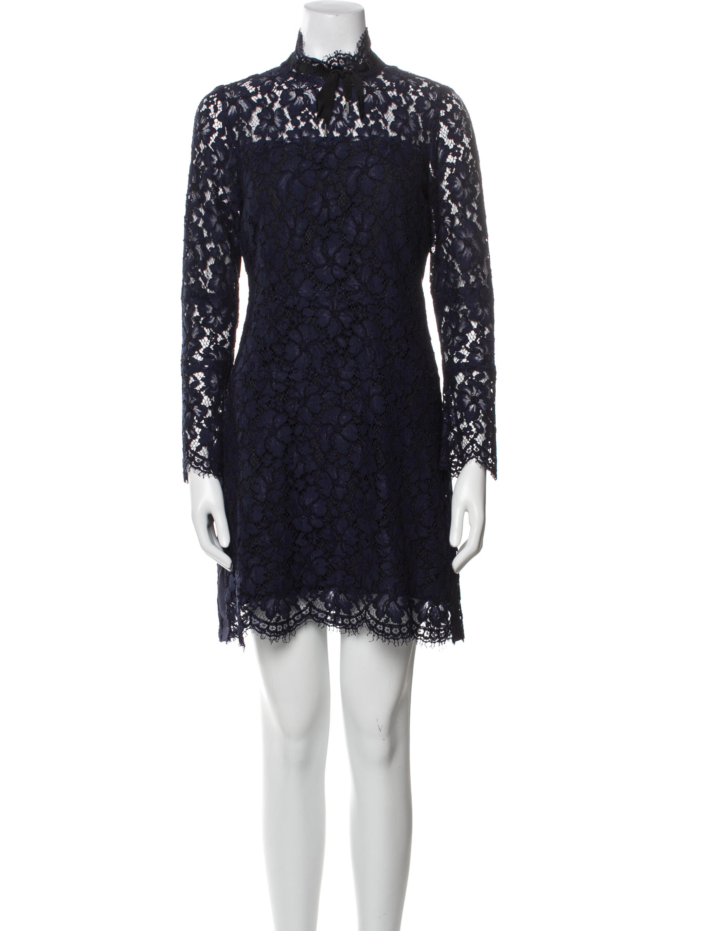 Sandro Lace Pattern Mini Dress
