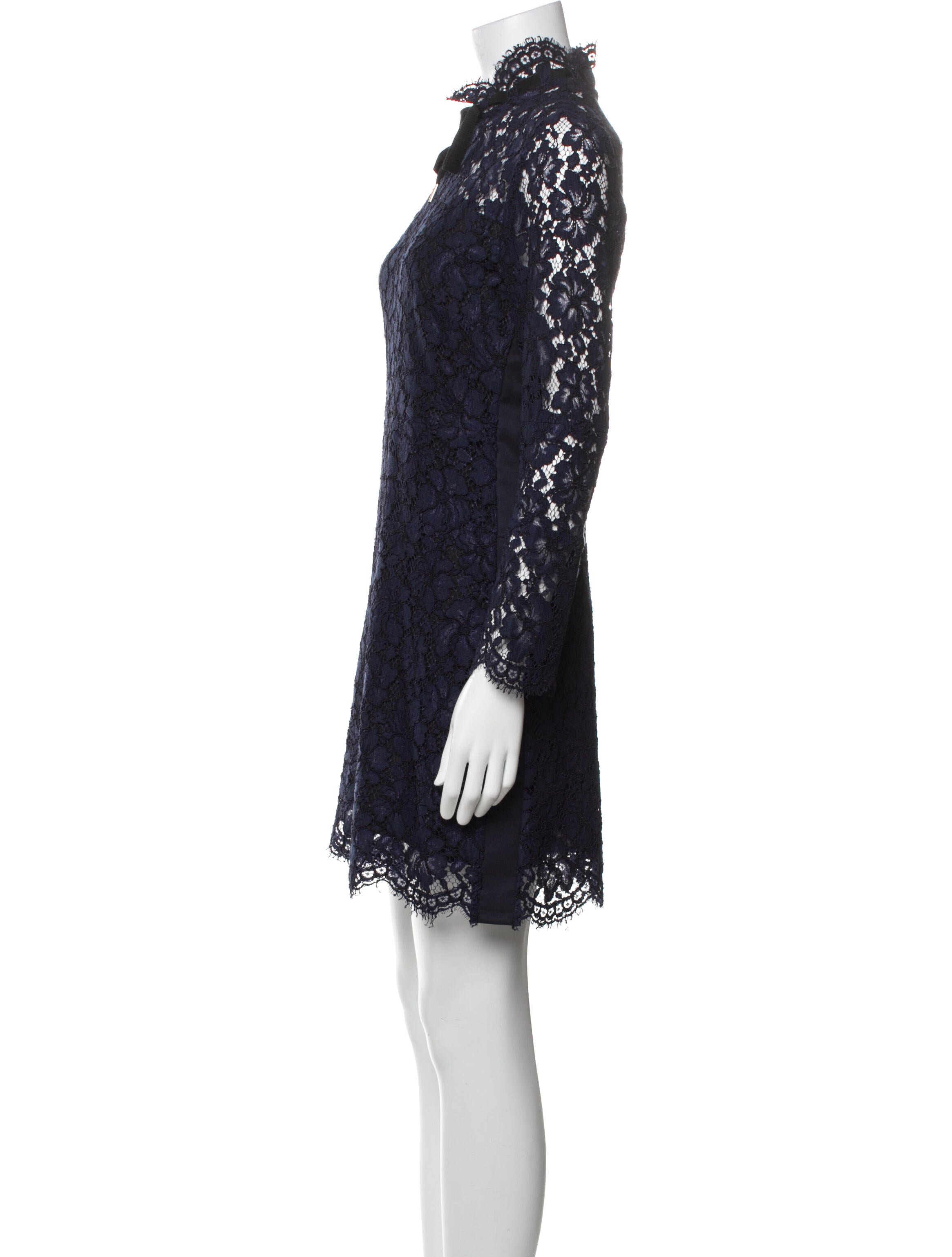 Sandro Lace Pattern Mini Dress