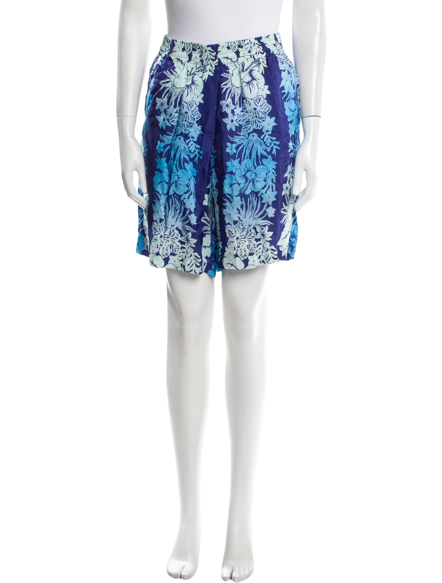 Sandro Floral Print Knee-Length Shorts