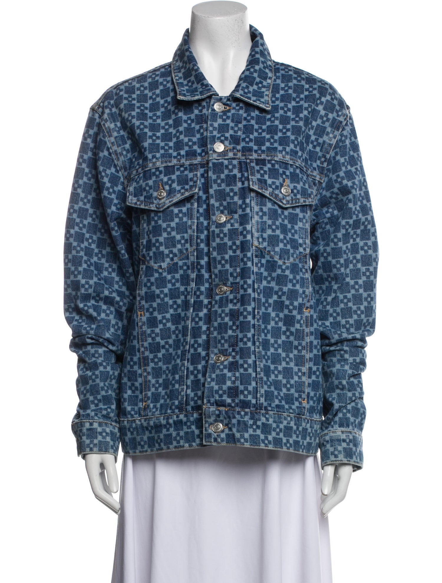 Sandro Printed Denim Jacket