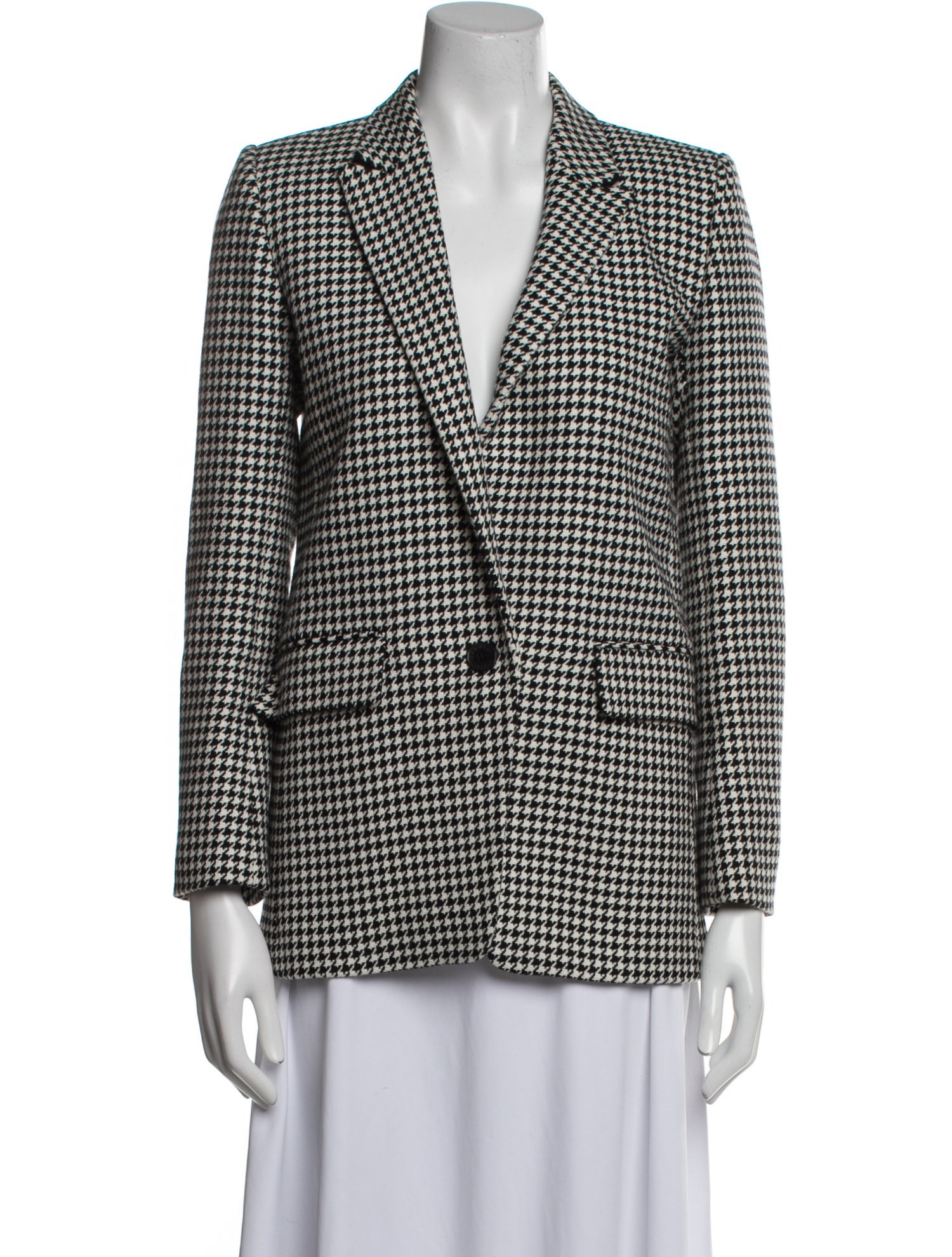 Sandro Houndstooth Print Blazer