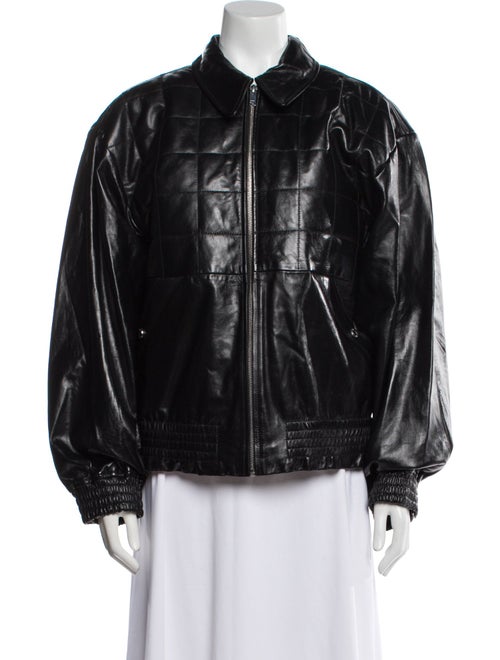 Sandro Leather Bomber Jacket