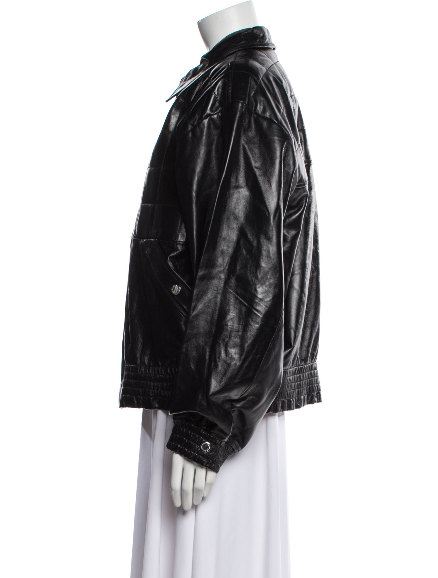 Sandro Leather Bomber Jacket