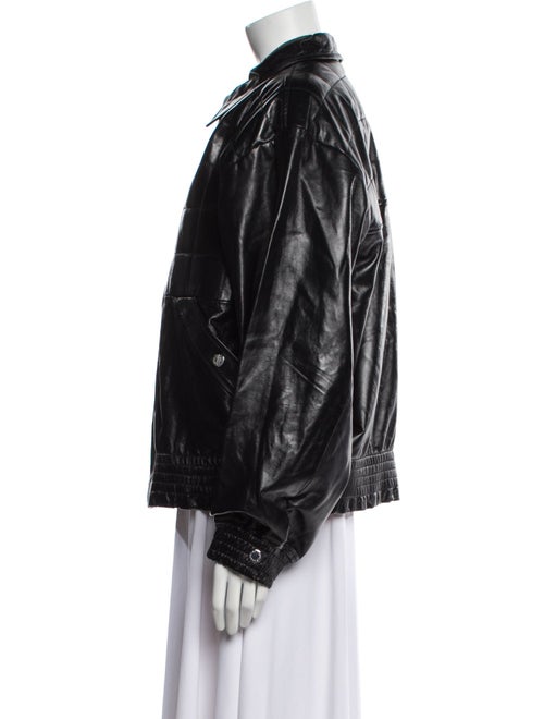 Sandro Leather Bomber Jacket