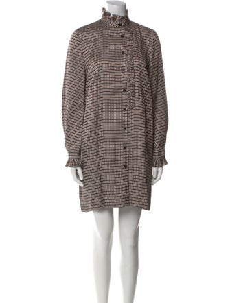 Sandro Plaid Print Mini Dress