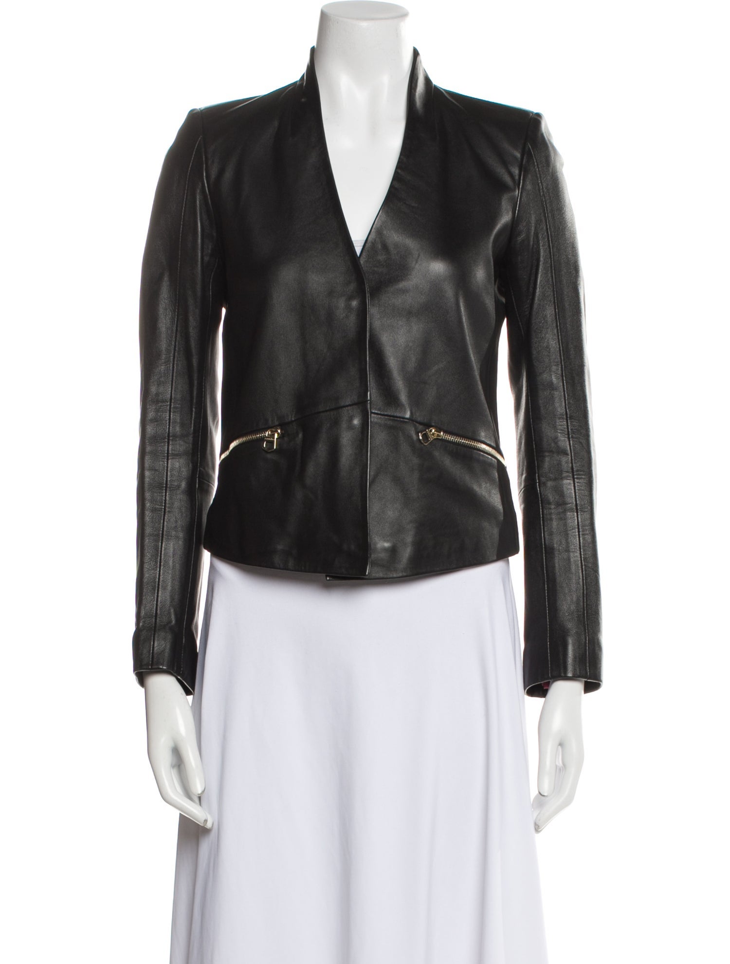 Sandro Leather Biker Jacket