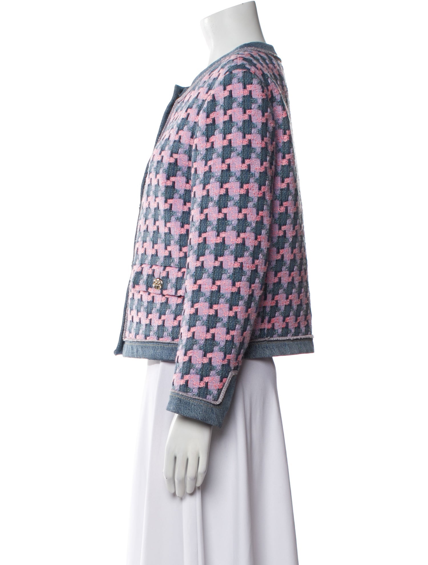 Sandro Tweed Pattern Evening Jacket