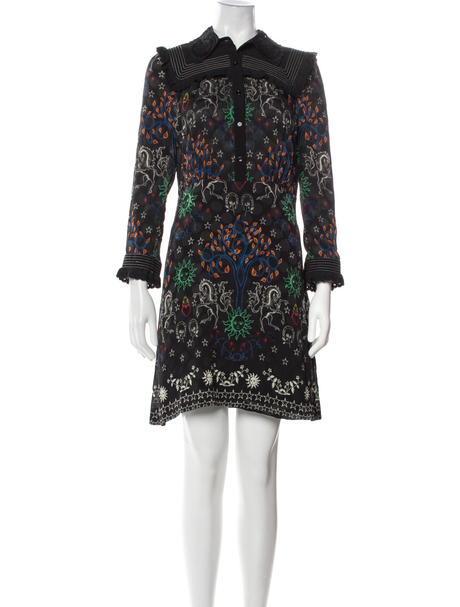 Sandro Printed Mini Dress