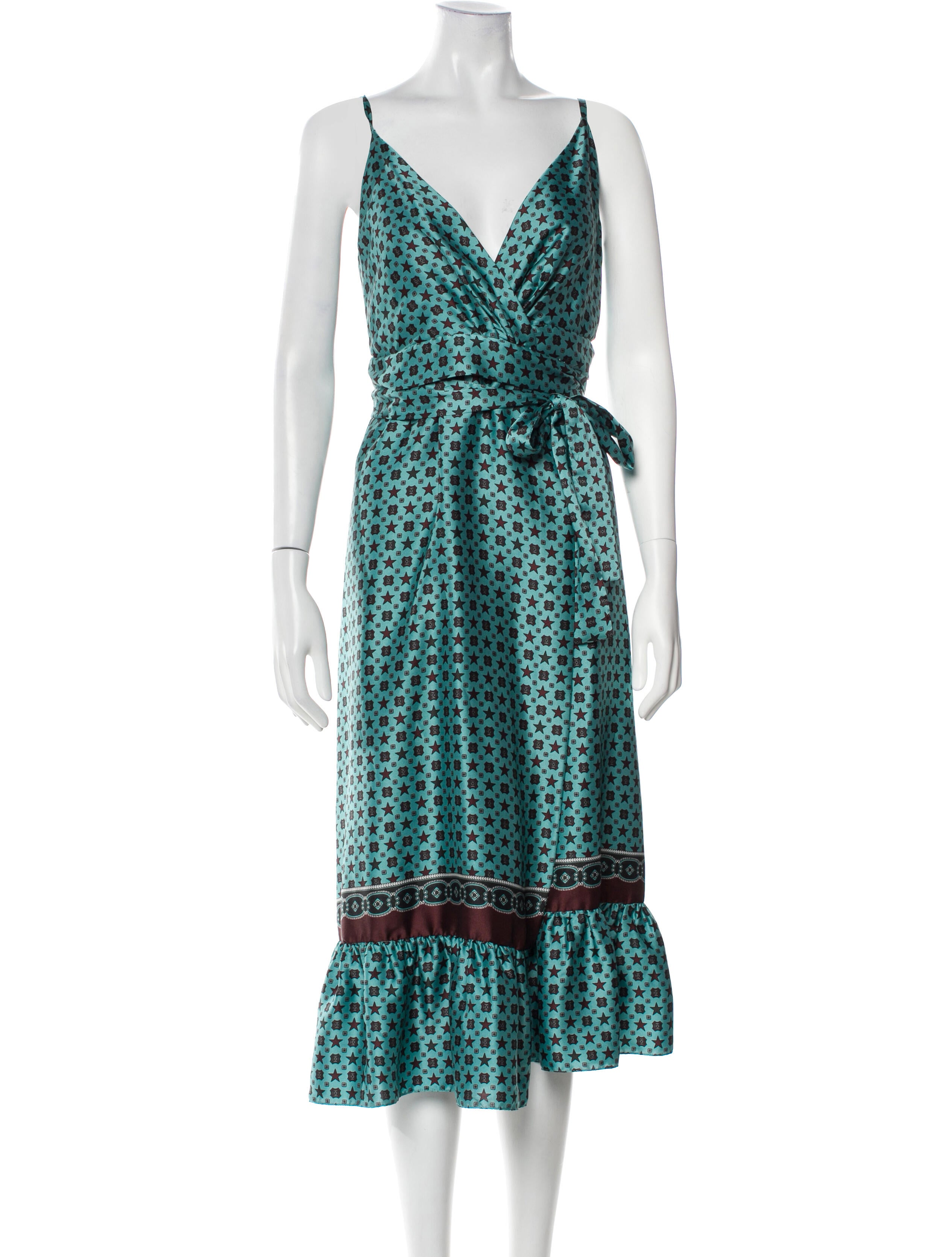 Sandro Printed Midi Length Dress