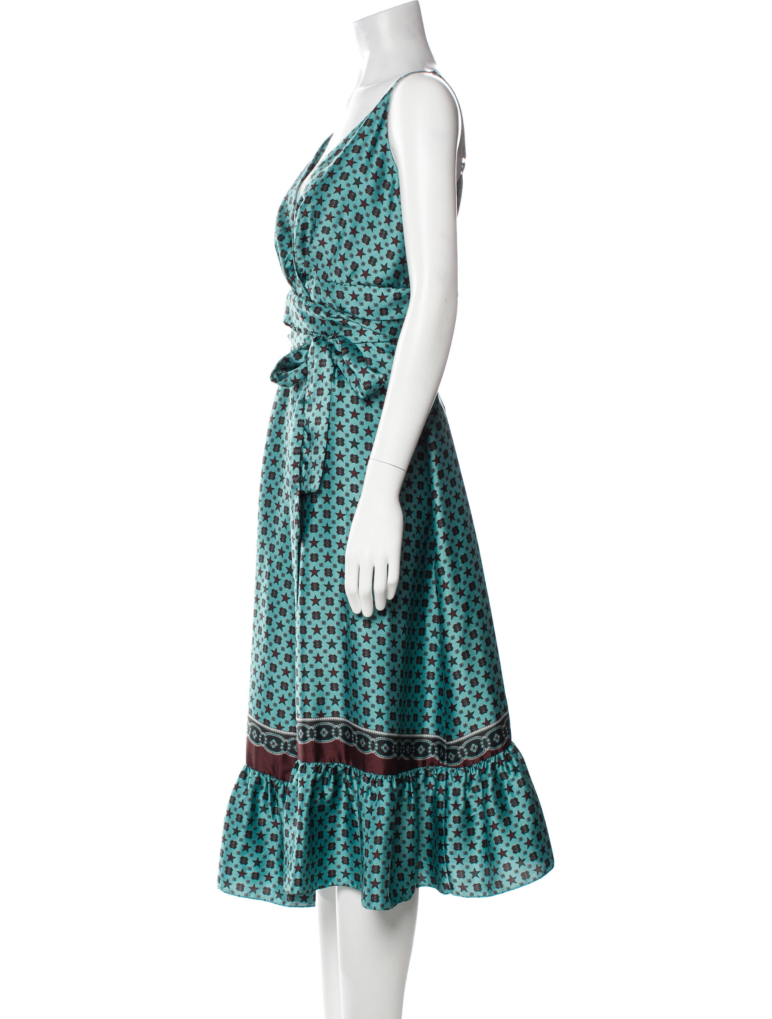 Sandro Printed Midi Length Dress