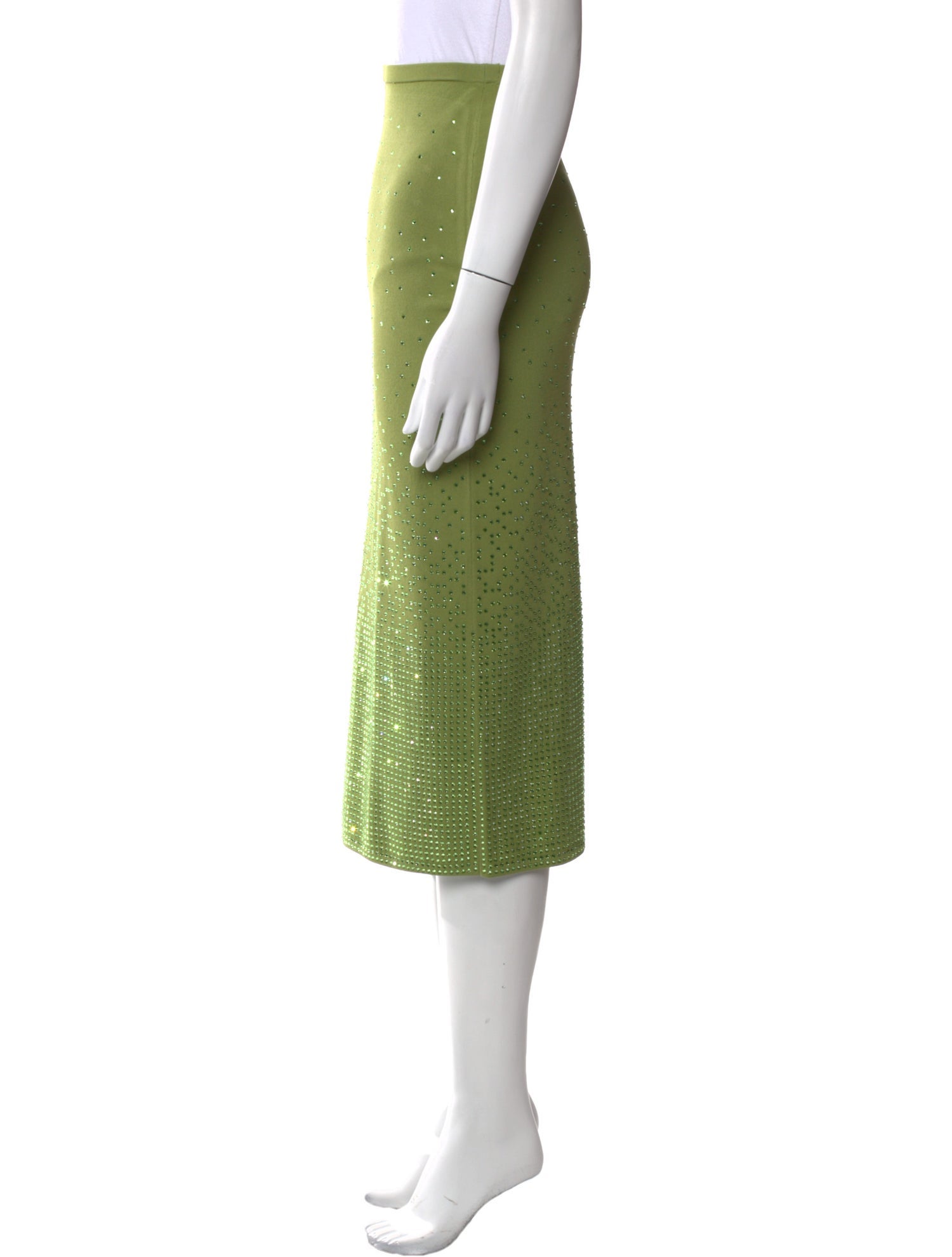 Sandro Rhinestone-Embellished Midi Length Skirt