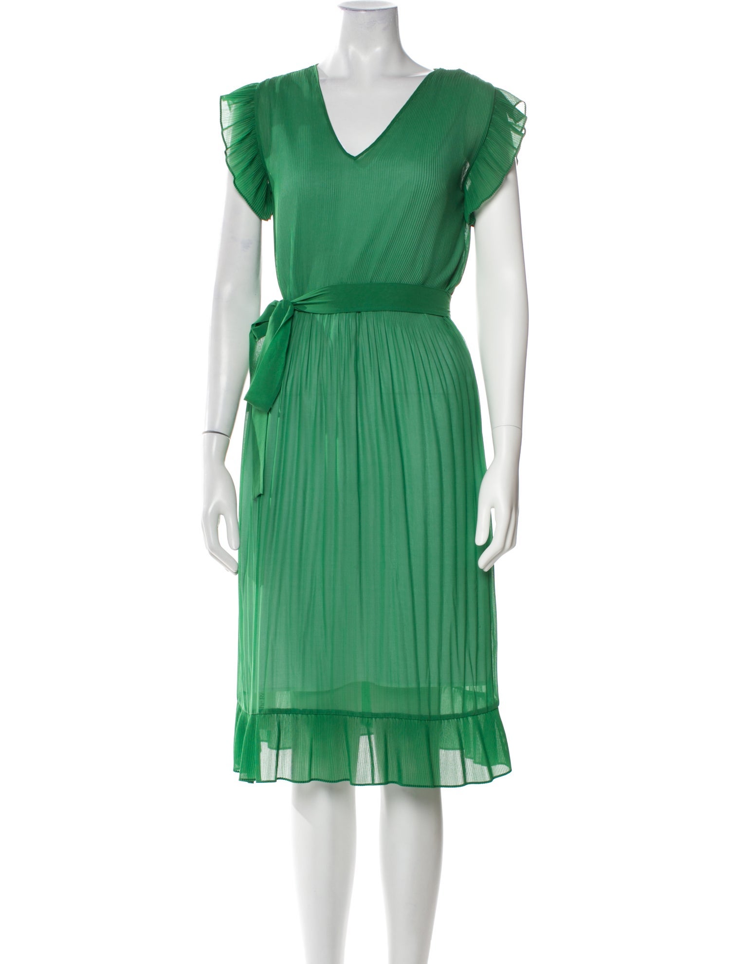 Sandro V-Neck Knee-Length Dress