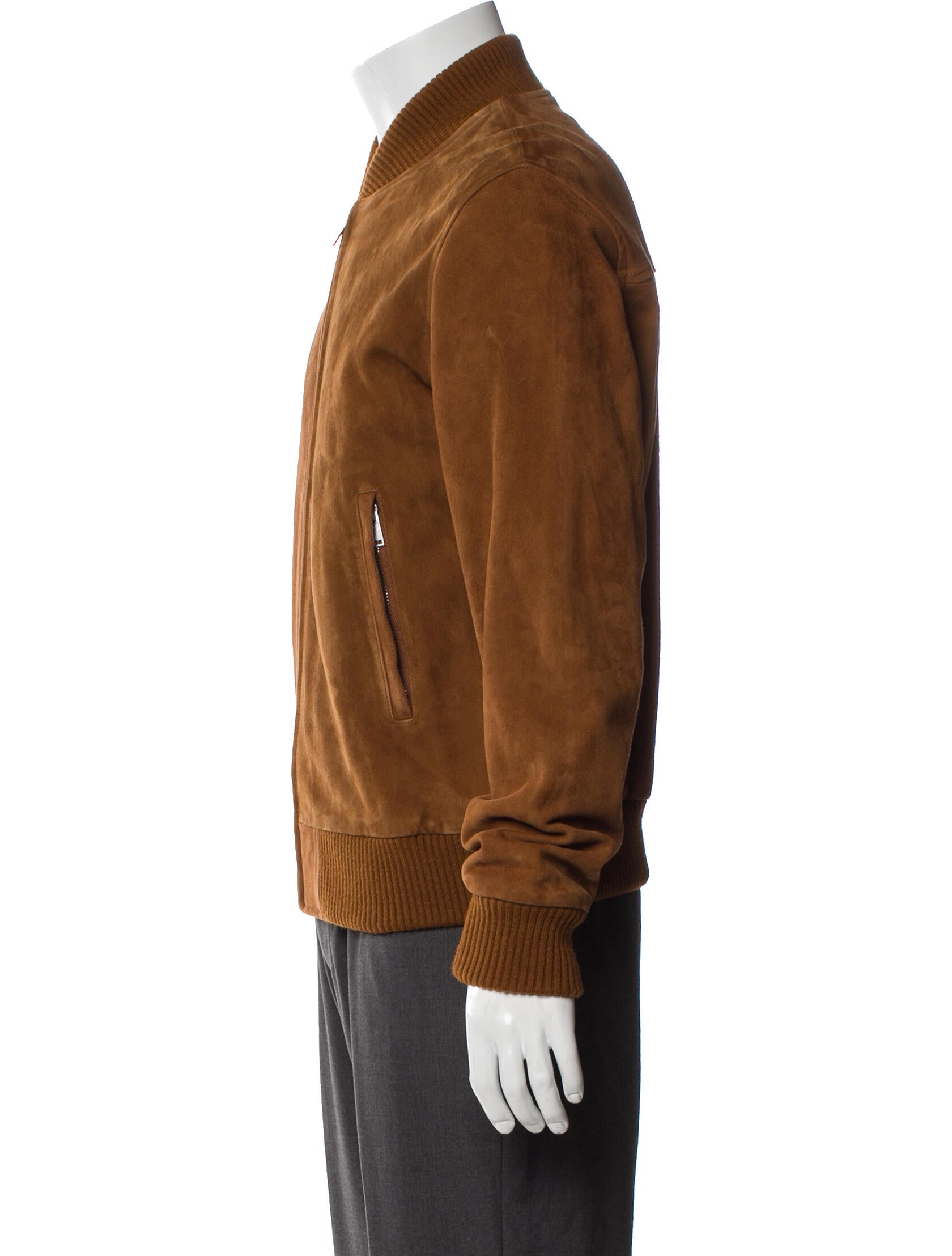 Sandro Goat Leather Bomber Jacket