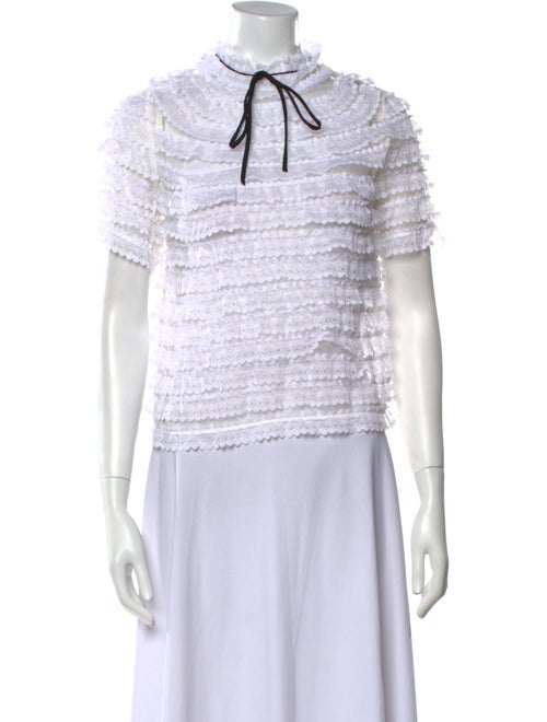 Sandro Silk Mock Neck Top