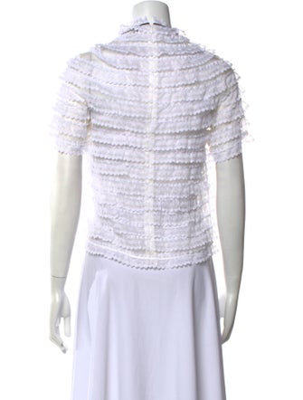 Sandro Silk Mock Neck Top