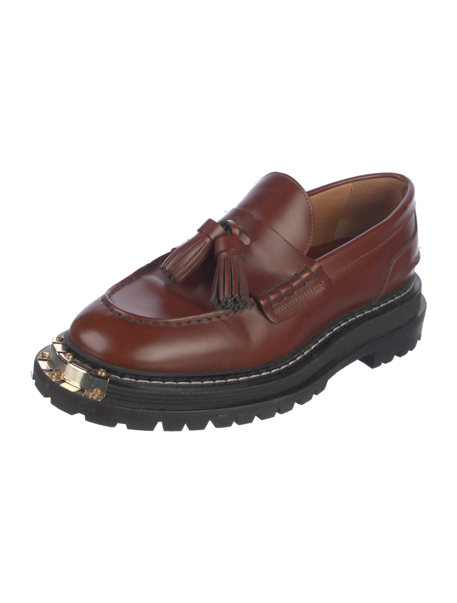 Sandro Leather Tassel Accents Loafers