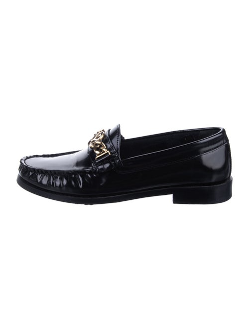 Sandro Leather Chain-Link Accents Loafers